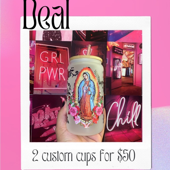 CUSTOM CUPS HELLO KITTY/BAD BUNNY/GRINCH/MICKEY - Picture 1 of 1